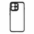 For OnePlus 13T Frosted TPU + Transparent PC Phone Case(Black) - 2