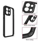 For OnePlus 13T Frosted TPU + Transparent PC Phone Case(Black) - 3