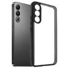 For Meizu 20 Frosted TPU + Transparent PC Phone Case(Black) - 1