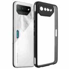 For Asus ROG Phone 7 Frosted TPU + Transparent PC Phone Case(Black) - 1