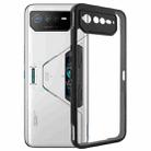 For Asus ROG Phone 6 / 6 Pro Frosted TPU + Transparent PC Phone Case(Black) - 1