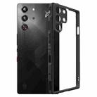 For ZTE nubia Red Magic 10 Pro / 10 Pro+ Frosted TPU + Transparent PC Phone Case(Black) - 1