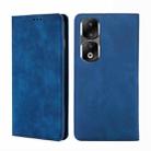 For Honor 90 Pro 5G Skin Feel Magnetic Leather Phone Case(Blue) - 1