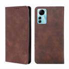 For ZTE Blabe V41 Smart 4G Skin Feel Magnetic Leather Phone Case(Dark Brown) - 1