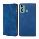 For ZTE Blade A53 4G Skin Feel Magnetic Leather Phone Case(Blue) - 1