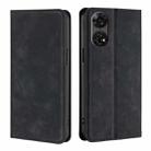 For ZTE Anshin Family Skin Feel Magnetic Leather Phone Case(Black) - 1