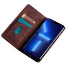 For ZTE nubia S 5G A403ZT Skin Feel Magnetic Leather Phone Case(Dark Brown) - 3