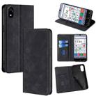 For ZTE Kantan Sumaho 4 A402ZT Skin Feel Magnetic Leather Phone Case(Black) - 1