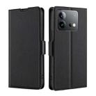 For vivo iQOO Neo 8 5G / 8 Pro 5G Ultra-thin Voltage Side Buckle Horizontal Flip Leather Phone Case(Black) - 1