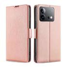 For vivo iQOO Neo 8 5G / 8 Pro 5G Ultra-thin Voltage Side Buckle Horizontal Flip Leather Phone Case(Rose Gold) - 1