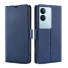 For vivo S17 5G / S17 Pro 5G Ultra-thin Voltage Side Buckle Horizontal Flip Leather Phone Case(Blue) - 1