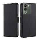For vivo V29e 5G Ultra-thin Voltage Side Buckle Horizontal Flip Leather Phone Case(Black) - 1