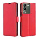 For vivo V29e 5G Ultra-thin Voltage Side Buckle Horizontal Flip Leather Phone Case(Red) - 1