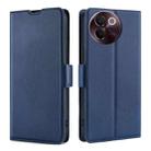 For vivo V30e 5G Global Ultra-thin Voltage Side Buckle Horizontal Flip Leather Phone Case(Blue) - 1