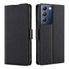 For vivo Y100 5G IDN Ultra-thin Voltage Side Buckle Horizontal Flip Leather Phone Case(Black) - 1