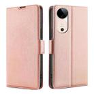 For vivo S19 Ultra-thin Voltage Side Buckle Horizontal Flip Leather Phone Case(Rose Gold) - 1