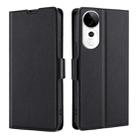 For vivo S19 Pro Ultra-thin Voltage Side Buckle Horizontal Flip Leather Phone Case(Black) - 1