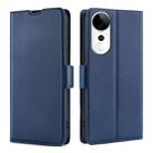 For vivo S19 Pro Ultra-thin Voltage Side Buckle Horizontal Flip Leather Phone Case(Blue) - 1