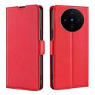 For vivo X100s Ultra-thin Voltage Side Buckle Horizontal Flip Leather Phone Case(Red) - 1