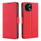 For vivo Y28 4G Ultra-thin Voltage Side Buckle Horizontal Flip Leather Phone Case(Red) - 1