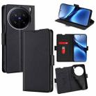For vivo X200 Pro 5G Ultra-thin Voltage Side Buckle Horizontal Flip Leather Phone Case(Black) - 1