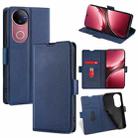 For vivo V50 5G Ultra-thin Voltage Side Buckle Horizontal Flip Leather Phone Case(Blue) - 1
