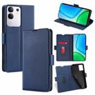 For vivo Y29 4G Global Ultra-thin Voltage Side Buckle Horizontal Flip Leather Phone Case(Blue) - 1