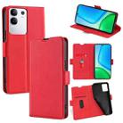For vivo Y29 4G Global Ultra-thin Voltage Side Buckle Horizontal Flip Leather Phone Case(Red) - 1