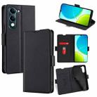 For vivo Y29s 5G / Y04 4G Ultra-thin Voltage Side Buckle Horizontal Flip Leather Phone Case(Black) - 1