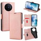 For vivo X200s 5G Ultra-thin Voltage Side Buckle Horizontal Flip Leather Phone Case(Rose Gold) - 1