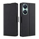 For Huawei Enjoy 60 Pro / nova 11i Ultra-thin Voltage Side Buckle Horizontal Flip Leather Phone Case(Black) - 1