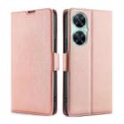 For Huawei Enjoy 60 Pro / nova 11i Ultra-thin Voltage Side Buckle Horizontal Flip Leather Phone Case(Rose Gold) - 1