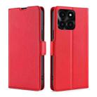 For Honor X6a 4G Ultra-thin Voltage Side Buckle Horizontal Flip Leather Phone Case(Red) - 1
