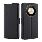 For Honor X50 5G Ultra-thin Voltage Side Buckle Horizontal Flip Leather Phone Case(Black) - 1