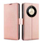 For Honor X50 5G Ultra-thin Voltage Side Buckle Horizontal Flip Leather Phone Case(Rose Gold) - 1