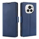 For Honor Magic6 Pro Ultra-thin Voltage Side Buckle Horizontal Flip Leather Phone Case(Blue) - 1