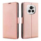 For Honor Magic6 Pro Ultra-thin Voltage Side Buckle Horizontal Flip Leather Phone Case(Rose Gold) - 1