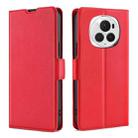 For Honor Magic6 Pro Ultra-thin Voltage Side Buckle Horizontal Flip Leather Phone Case(Red) - 1