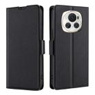 For Honor Magic6 Ultra-thin Voltage Side Buckle Horizontal Flip Leather Phone Case(Black) - 1