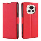 For Honor Magic6 Ultra-thin Voltage Side Buckle Horizontal Flip Leather Phone Case(Red) - 1