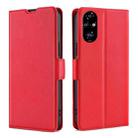 For Honor 200 Pro 5G Ultra-thin Voltage Side Buckle Horizontal Flip Leather Phone Case(Red) - 1