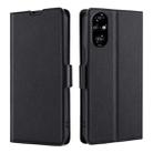 For Honor 200 Lite 5G Global Ultra-thin Voltage Side Buckle Horizontal Flip Leather Phone Case(Black) - 1