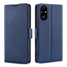 For Honor 200 Lite 5G Global Ultra-thin Voltage Side Buckle Horizontal Flip Leather Phone Case(Blue) - 1