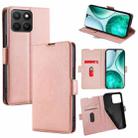 For Honor X8c 4G Ultra-thin Voltage Side Buckle Horizontal Flip Leather Phone Case(Rose Gold) - 1