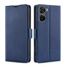 For ZTE Axon 40 Lite Ultra-thin Voltage Side Buckle Horizontal Flip Leather Phone Case(Blue) - 1