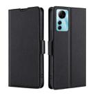 For ZTE Blabe V41 Smart 4G Ultra-thin Voltage Side Buckle Horizontal Flip Leather Phone Case(Black) - 1