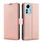 For ZTE Blabe V41 Smart 4G Ultra-thin Voltage Side Buckle Horizontal Flip Leather Phone Case(Rose Gold) - 1