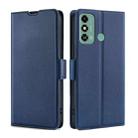 For ZTE Blade A53 4G Ultra-thin Voltage Side Buckle Horizontal Flip Leather Phone Case(Blue) - 1