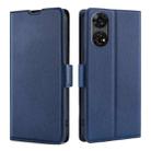 For ZTE Anshin Family Ultra-thin Voltage Side Buckle Horizontal Flip Leather Phone Case(Blue) - 1