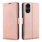 For ZTE Anshin Family Ultra-thin Voltage Side Buckle Horizontal Flip Leather Phone Case(Rose Gold) - 1